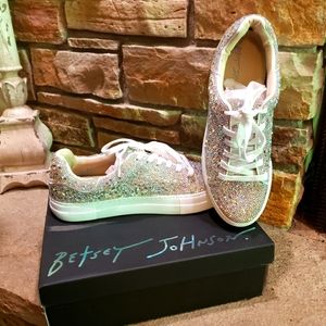 Betsey Johnson Rhinestone Sneakers - Stunning!